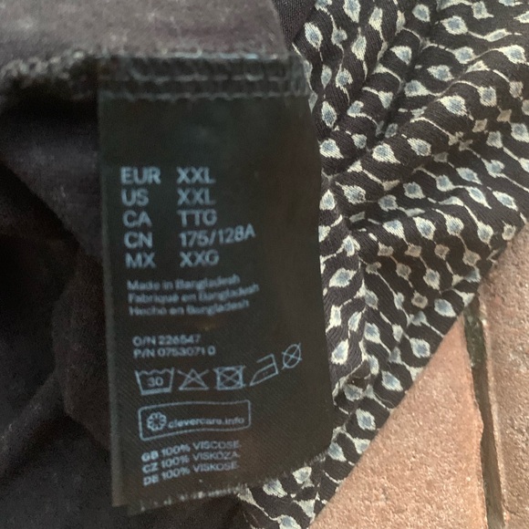 H&M Black Patterned Mini Dress - Picture 5 of 7